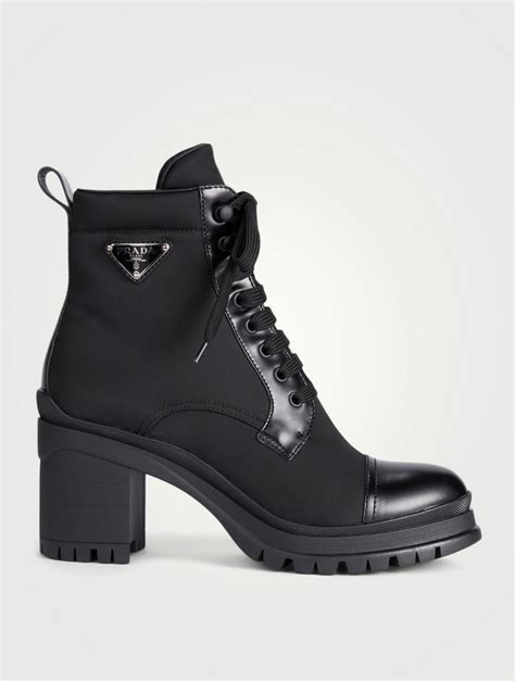 black prada booties|prada combat boots women's.